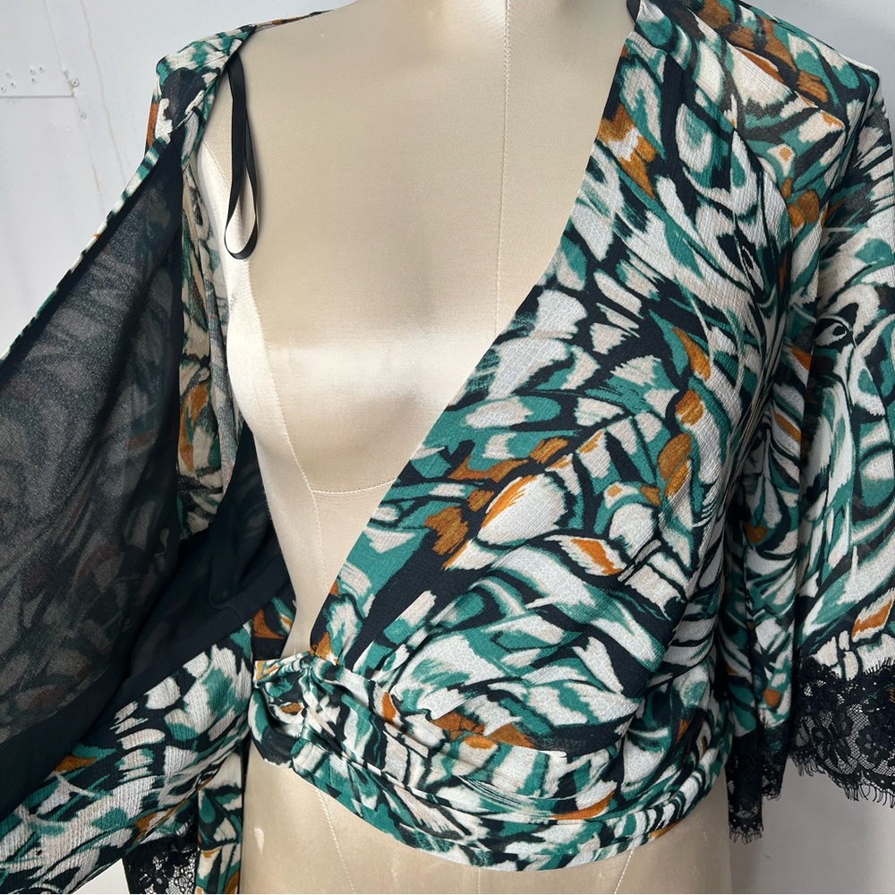 Anthropologie wrap shirt womens M - Picture 5 of 7